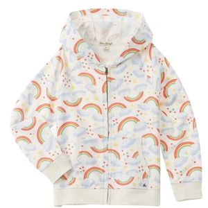 Tailor Vintage Rainbow Zip Up Hopdie Multi Colored Size 12